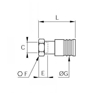 Corps femelle,BSP cylindrique - LEGRIS 0172 - Plan