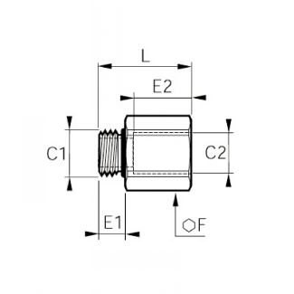 Grossisseur mâle/femelle cylindrique - LEGRIS 0179 - Plan