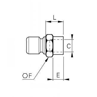 Embout femelle, BSP cylindrique - LEGRIS 0196 - Plan