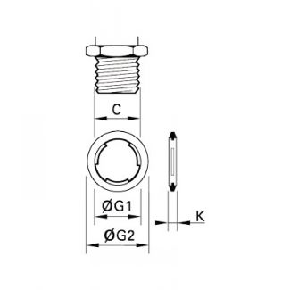 Rondelle-joint imperdable - LEGRIS 0602 - Plan