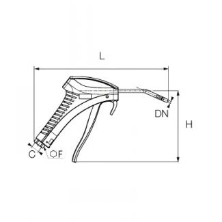 Soufflette standard avec embout coudé - LEGRIS 0659 - Plan