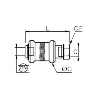 Vanne 3/2 à manchon coulissant femelle cylindrique - LEGRIS 0669 - Plan