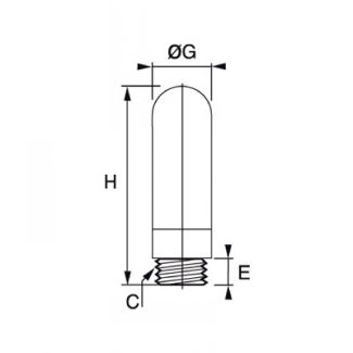 Silencieux plastique mâle cylindrique - LEGRIS 0674 - Plan