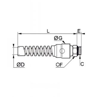 Raccord tournant mâle cylindrique - LEGRIS 0694 - Plan