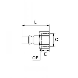 Embout femelle BSP cylindrique, profil ARO - LEGRIS 086A - Plan