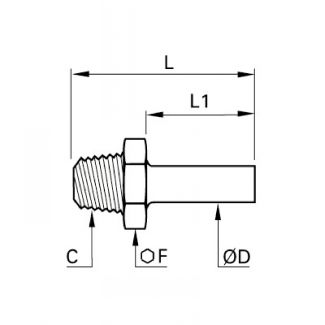 Adaptateur d'orientation mâle BSP conique - LEGRIS 1820 - Plan