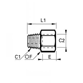 Grossisseur mâle BSP conique/femelle BSP cylindrique - LEGRIS 1861 - Plan