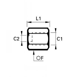 Adaptateur réduction femelle/femelle BSP cylindrique - LEGRIS 1862 - Plan