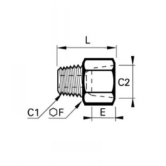 Adaptateur mâle BSP conique/femelle BSP conique - LEGRIS 1867 - Plan