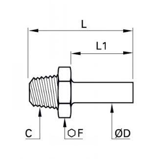 Adaptateur d'orientation mâle NPT - LEGRIS 18A0 - Plan