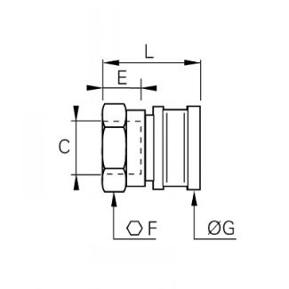 Corps femelle, BSP cylindrique série standard - LEGRIS 2272 - Plan
