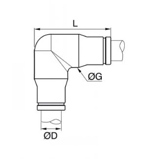 Équerre égale pour tube - LEGRIS 3802 - Plan