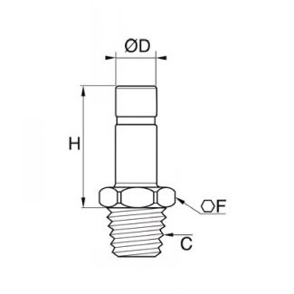 Adaptateur d'orientation encliquetable mâle NPT - LEGRIS 3821 - Plan