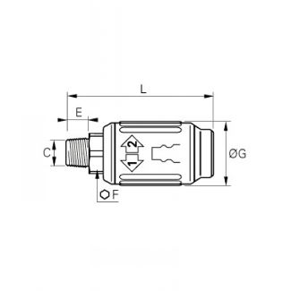 Coupleur c9000 mâle conique, profil Européen - LEGRIS 405E - Plan