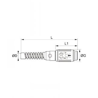 Coupleur à connexion LF3000 avec ressort de protection, profil ARO
 - LEGRIS 410A - Plan