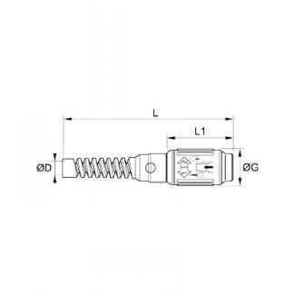 Coupleur à connexion LF3000 avec ressort de protection, profil Européen - LEGRIS 410E - Plan