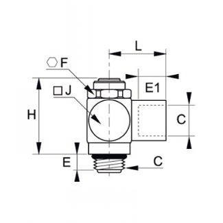 Régleur à raccordement taraude BSP cylindrique et métrique - LEGRIS 7140 - Plan