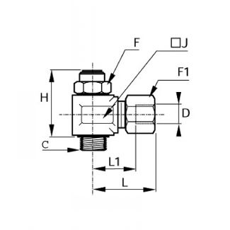 Régleurs débit échappement BSP cylindrique - LEGRIS 7160 - Plan