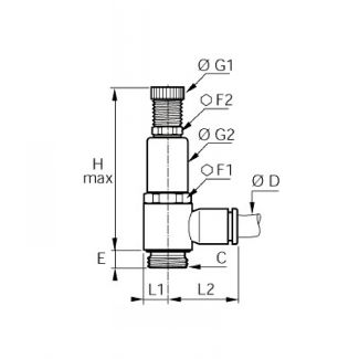 Régulateur de pression, mâle BSP cylindrique - LEGRIS 7300 - Plan
