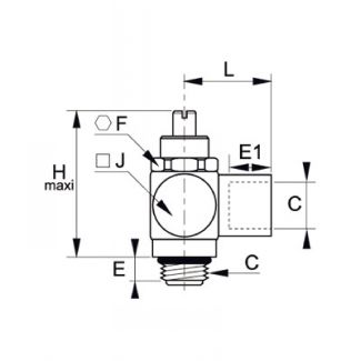 Raccordement taraude bi-directionel BSP cylindrique et métrique - LEGRIS 7812 - Plan
