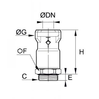 Piquage mâle BSP cylindrique - LEGRIS 7921 - Plan