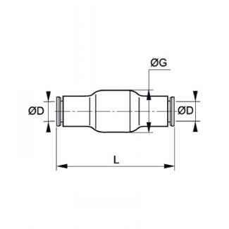 Union double égale antiretour - LEGRIS 7996 - Plan