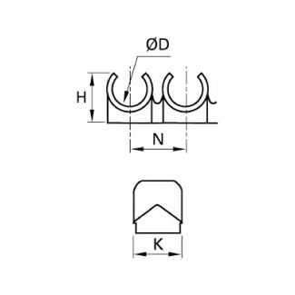 Barrette de clips pour tubes et raccords - LEGRIS CLIP - Plan