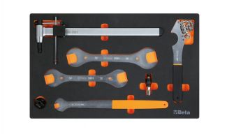 Plateau thermoformé en mousse eva avec outils de réparation de vélo