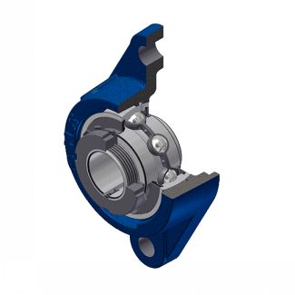 Palier applique à 2 trous de fix., corps en fonte UKFLE