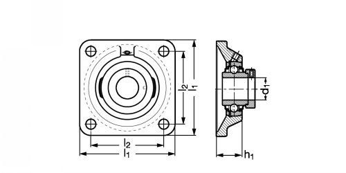 Plan - Palier applique carré à 4 trous