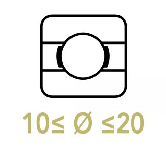 Roulements rigides &agrave; billes 10 &agrave; 20