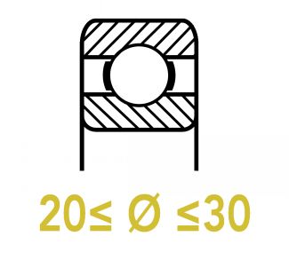 Roulements sp&eacute;cifiques et billes 20 &agrave; 30