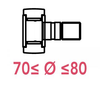 Galets de came sur axe 70 &agrave; 80