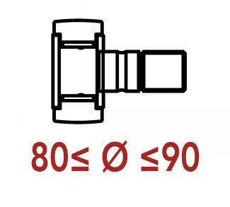 Galets de came sur axe 80 &agrave; 90