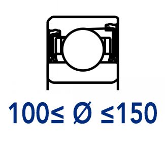 Roulements de pr&eacute;cision &agrave; billes 100 &agrave; 150