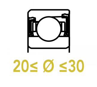 Roulements de pr&eacute;cision &agrave; billes 20 &agrave; 30