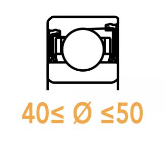 Roulements de pr&eacute;cision &agrave; billes 40 &agrave; 50