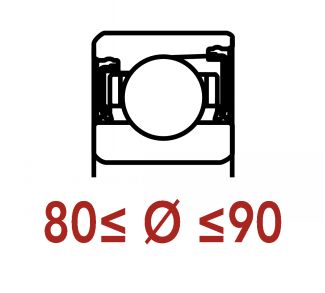 Roulements de pr&eacute;cision &agrave; billes 80 &agrave; 90