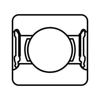 Symbole roulement rigide à billes (2RS)