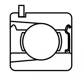 Symbole roulement rigide à billes (2RS) (NR)