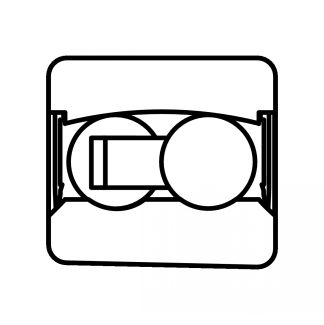 Symbole roulement à rotule sur billes (K) (2RS)
