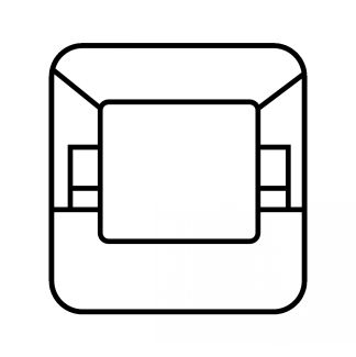 Symbole roulement à rouleaux cylindriques à une rangée
