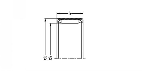 Douille à aiguilles jointives retenues - Plan