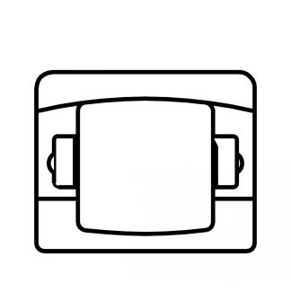 Symbole roulement à rotule sur rouleaux à une rangée
