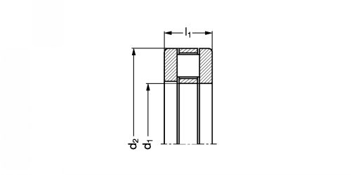 Butée à rouleaux cylindriques - Plan R8-114