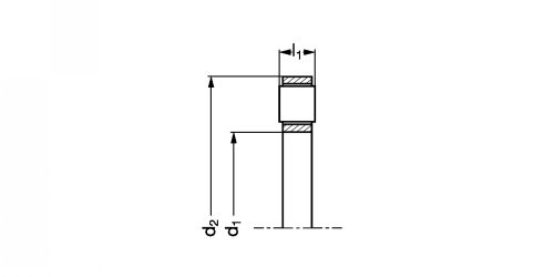Butée à rouleaux cylindriques - Plan R8-115
