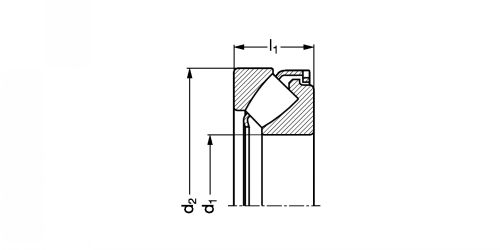 Butée à rotule sur rouleaux - Plan R8-122