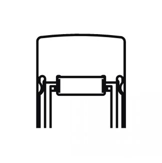 Symbole galet de came sans guidage axial avec 2 joints d'étanchéité, sans bague intérieure