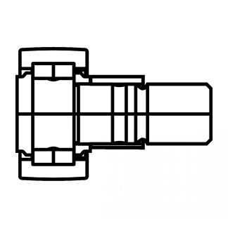 Symbole Galet de roulement sur axe avec guidage axial, avec excentrique, étanchéité par labyrinthe des 2 côtés