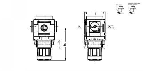 Régulateur pneumatique - AR - SMC - Plan
